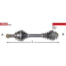 MGA-70176 - Aks Sol - (Fıat : Doblo 1.6jtd 10-)**kısa Şase**