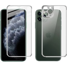 Iphone 11 Pro Metal Çerçeve Ön Arka 3D Full Tempered Cam KORUYUCU-(1903) - PHN5507-7670
