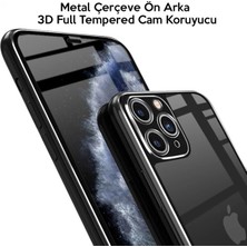 Iphone 11 Pro Metal Çerçeve Ön Arka 3D Full Tempered Cam KORUYUCU-(1903) - PHN5507-7670