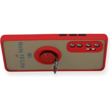 Xiaomi Mi Note 10 Lite Kılıf Montreal Yüzüklü Silikon Kapak - Kırmızı - PHN5917-6336