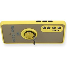 Xiaomi Mi Note 10 Lite Kılıf Montreal Yüzüklü Silikon Kapak - Sarı - PHN9766-7810