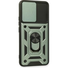 Realme 8 Kılıf Pars Lens Yüzüklü Silikon - Yeşil - PHN2824-3323