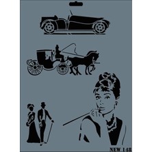 Rich New Seri N-148 Stencil 35X25 cm