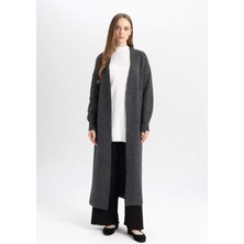 DeFacto Regular Fit Basic Düz Uzun Triko Hırka D4367AX24WN