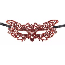 Bfs   Kırmızı Dantel Masquerade Maskesi 9 No