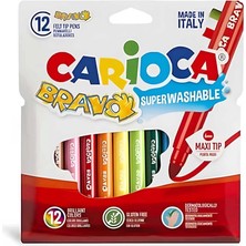 Bfs  Carioca Bravo Süper Yıkanabilir Keçeli Boya Kalemi 12’li 42755