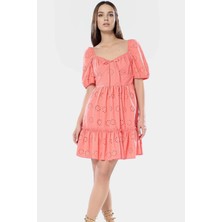 Dokuma Brode Elbise Astarlı Skater Kesim Rahat Mini Günlük Kullanım Için Seçkin Malzeme