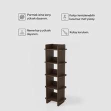Bolu Kitaplık | 90 cm - 5 Raflı Açık Meşe Renkli