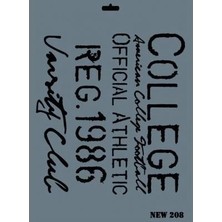 Rich New Seri N-208 Stencil 35X25 cm