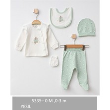 Desenli 5 Parça Kutulu (Yenidoğan) Hastane Çıkışı Zıbın Seti