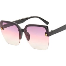 Toz Vintage Kosira Siyah Degrade Cam Vintage & Retro Unisex Çerçevesiz Güneş Gözlüğü