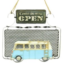 Dekoratif Metal Kapı Yazısı Minibüs Dekorlu Vintage Hediyelik