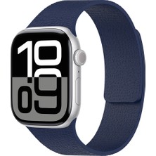 Apple Watch 7/8/9 45MM Için Mıknatıslı Silikon Kordon Ultra Hafif, Şık Kabartma Desenli Kayış Band