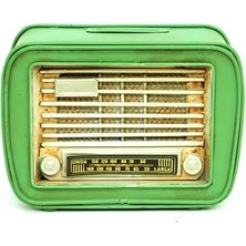 Dekoratif Metal Radyo Kumbara Vintage Hediyelik
