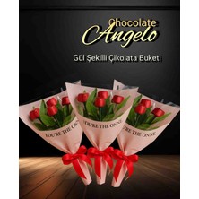 Angelo Chocolate Gül Şekilli Beşli Çikolata Buketi