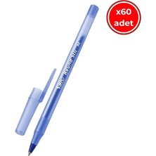 Bıc Round Stic Tükenmez Kalem, 60 Adet, Mavi, 1.0 Mm, Yağ Bazlı