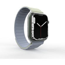 Apple Watch - Se/se2/4/5/6 40MM Manyetik Silikon Kordon Çift Renkli Tasarım Güçlü Mıknatıslı Kapanış
