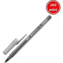 Bıc Round Stic Tükenmez Kalem, 60 Adet, Siyah, 1.0 Mm, Yağ Bazlı