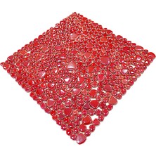 Mutfak Tezgah Arası, Havuz, Banyo, Sauna, Spa, Iç ve Dış Dekorasyonda Tüm Yüzeyler Için, Damla Püskürtme Kırmızı , 31.5X31.5CM. Fileli Cam Mozaik. (10 File Karo = 1 M2 Fiyatıdır )