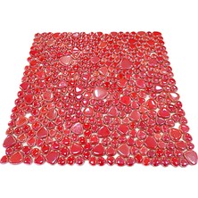 Mutfak Tezgah Arası, Havuz, Banyo, Sauna, Spa, Iç ve Dış Dekorasyonda Tüm Yüzeyler Için, Damla Püskürtme Kırmızı , 31.5X31.5CM. Fileli Cam Mozaik. (10 File Karo = 1 M2 Fiyatıdır )