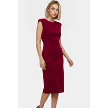 Şık Midi Elbise Örme Kumaş Bodycon Kalıp Günlük Tarz Premium Kalite Görünüm Uzun Ömürlü