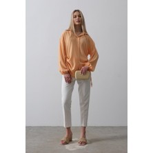 Tiana Biye Detaylı Ayrobin Gömlek - Somon