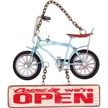 Dekoratif Metal Kapı Yazısı Bisiklet Kapı Süsü Hediyelik