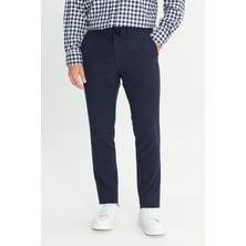Altınyıldız Classics Erkek Lacivert Slim Fit Dar Kesim Beli Bağlamalı Yan Cepli Casual Jogger Pantolon