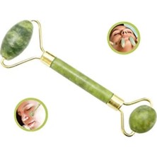 Iki Parçalı Yeşim Taşı Yüz Masaj Aleti, Doğal Ferahlatıcı Bakım Seti