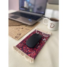 Duttdikim Halı Desenli Püsküllü Kumaş Mouse Pad – Sabır Yazılı