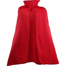 Butik Bfs   Kırmızı Renk Yakalı Pelerin 120 cm