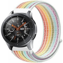 Tagomoon Samsung Galaxy Watch 46MM Akıllı Saat Uyumlu Spor Kumaş Desenli Cırt Cırtlı Kordon Kayış