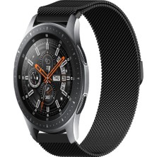 Samsung Galaxy Watch 46MM Uyumlu Kordon Hasır Metal Örgü Mıknatıslı Kayış