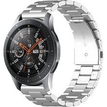 Tagomoon Samsung Galaxy Watch 46MM Uyumlu Kordon Klasik Baklava Model Paslanmaz Çelik Metal Kayış