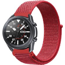 Tagomoon Samsung Galaxy Watch 3 45MM Akıllı Saat Uyumlu Spor Kumaş Desenli Cırt Cırtlı Kordon Kayış