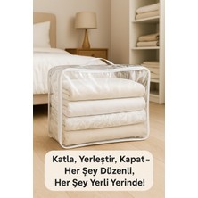 Pratik Saklama Hurcu 40X48X15CM - Katlanabilir, Fermuarlı, Yatak Altı & Dolap Içi Hurç