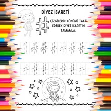 Belirtilmemiş Bemol, Diyez ve Naturel Sembolü Çizgi Tamamlama