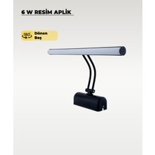AC Aydınlatma 6W Siyah Flüt Aplik 6500K (Beyaz Işık)