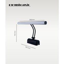 AC Aydınlatma 6W Siyah Flüt Aplik 6500K (Beyaz Işık)