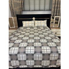 Nivemeshome Kahve Desenli 160X230 Tek Pike Örtüsü Tek Kişilik