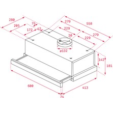 Teka TL 6310 Sürgülü Aspiratör 332 m³/h Çelik 60 cm 40474250