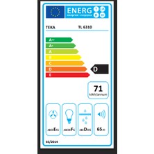 Teka TL 6310 Sürgülü Aspiratör 332 m³/h Çelik 60 cm 40474250
