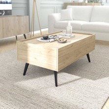 Adore Mobilya Luna Dikdörtgen Orta Sehpa-Florida Meşe 103x44x60 Cm