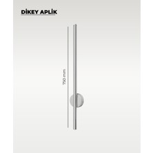 AC Aydınlatma 12W Krom Dikey Aplik - Gün Işığı