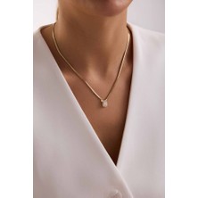 Balık Sırtı Baget Kolye 8 Ayar Altın 50 cm