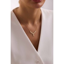 Sarı Altın Kolye Sarmaşık Form New