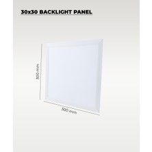 AC Aydınlatma 24W 30X30 Backlight LED Panel Armatür Beyaz Işık - 2 Adet