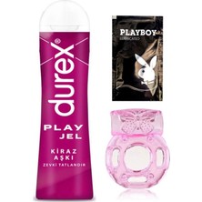 Durex Kiraz Aşkı 50 ml Jel + Penisinize Titreşimli Halka - Penisyüzüğü + Hediye