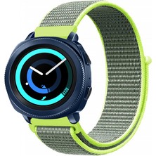 Kreton Samsung Gear Sport ile Uyumlu Kordon Cırt Cırtlı Spor Kumaş Kayış