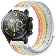 Tagomoon Realme Watch 2 , 2 Pro , S , S Pro ile Uyumlu Kordon Kumaş Desenli Cırt Cırtlı Spor Kayış